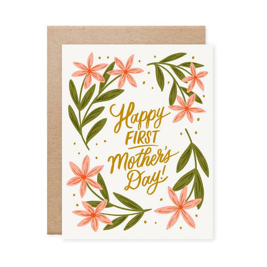 Happy First Mother's Day Floral Card