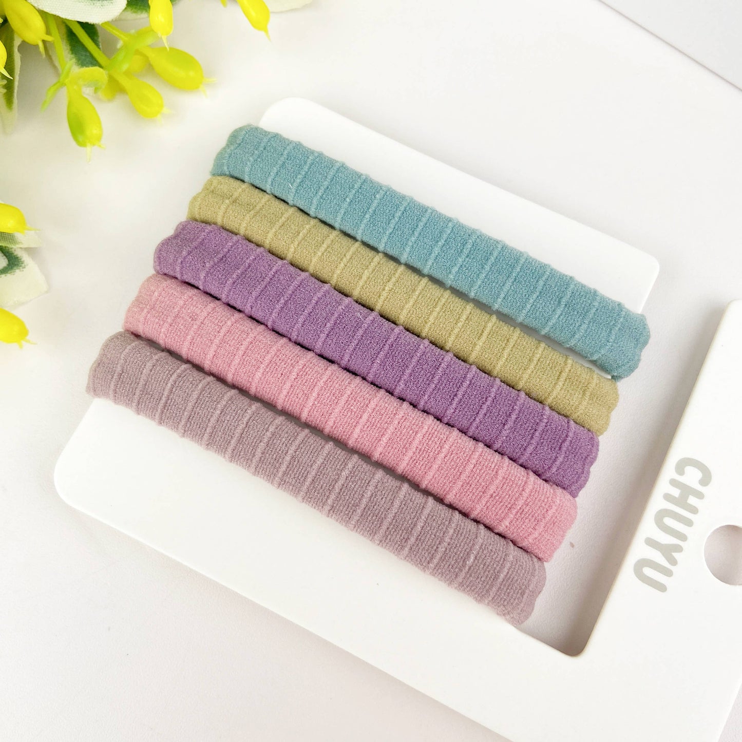 5pcs High elastic daily basic rubber band ponytail hair tie