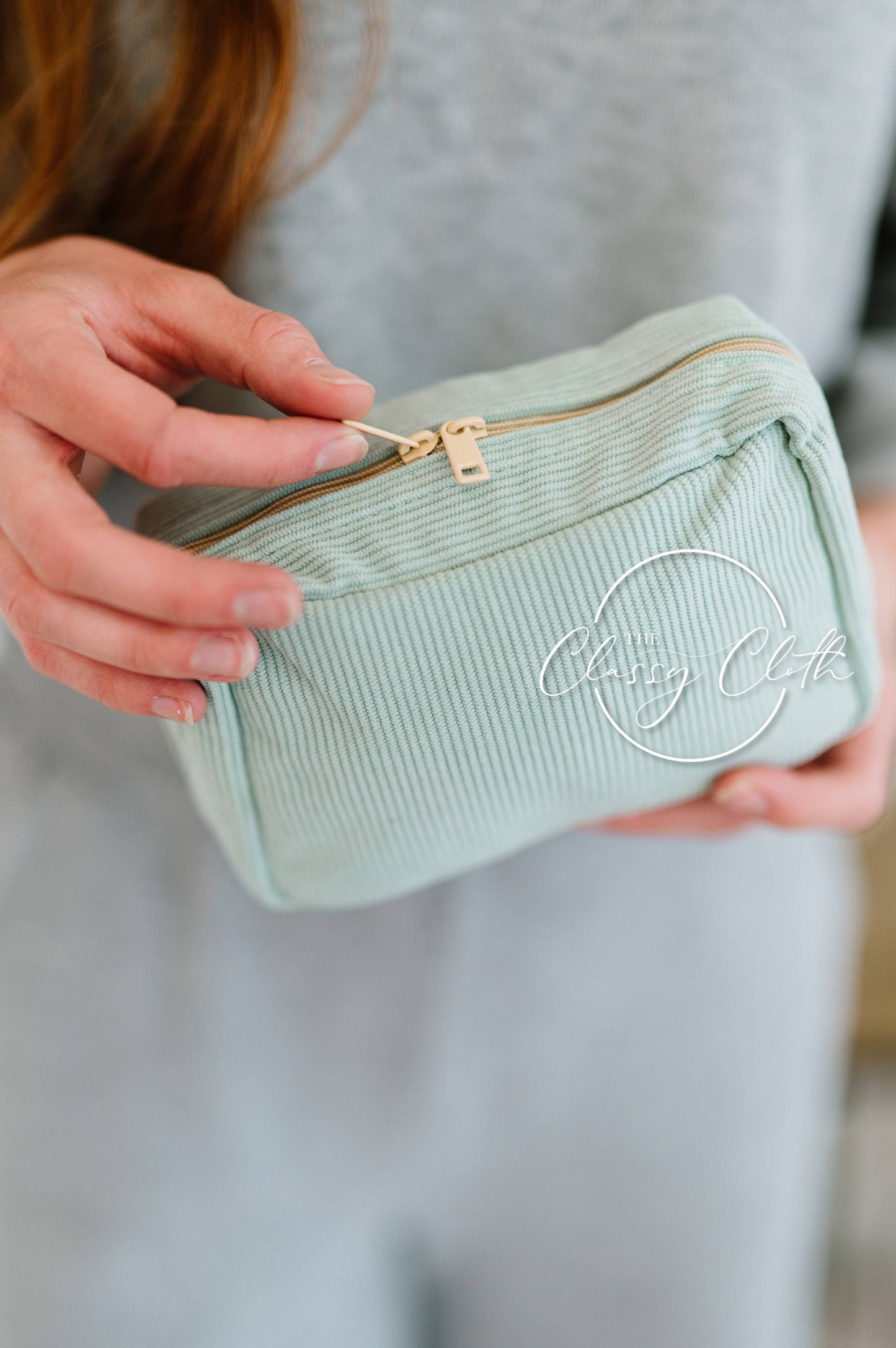 Corduroy Makeup Bag