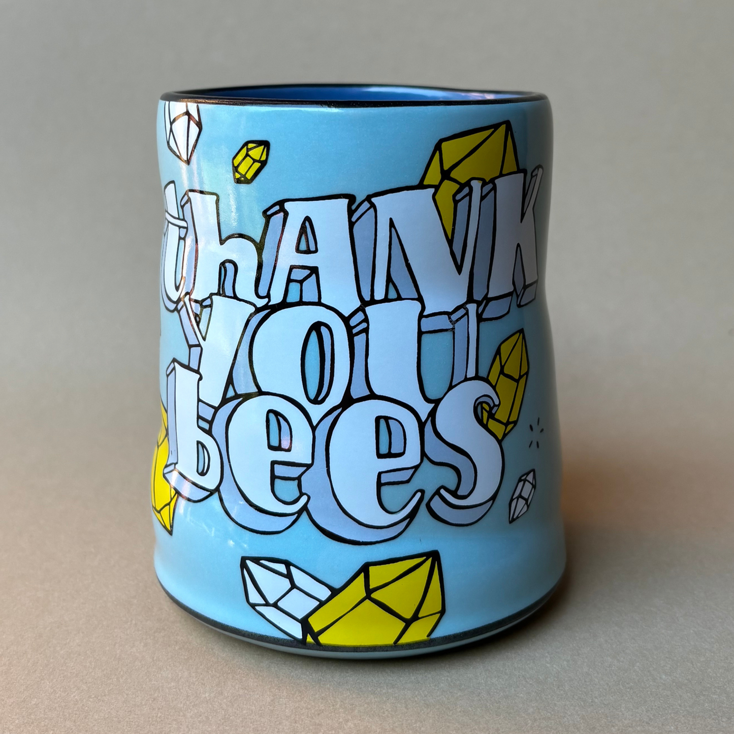 Thank You Bees Spark Cup - XLarge Ceramic Mug - Pollinator