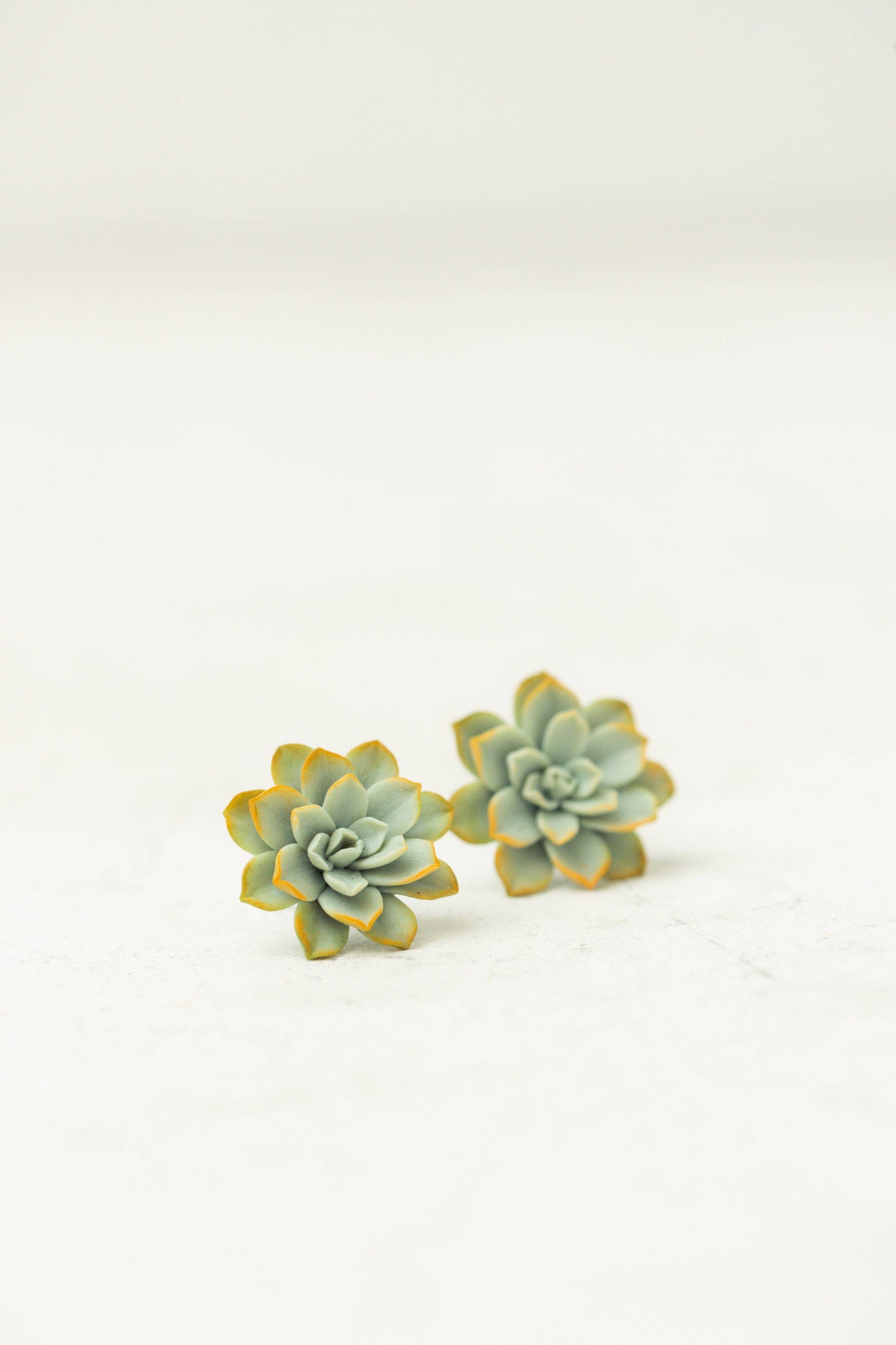 Mini Succulent Polymer Clay Stud Earrings