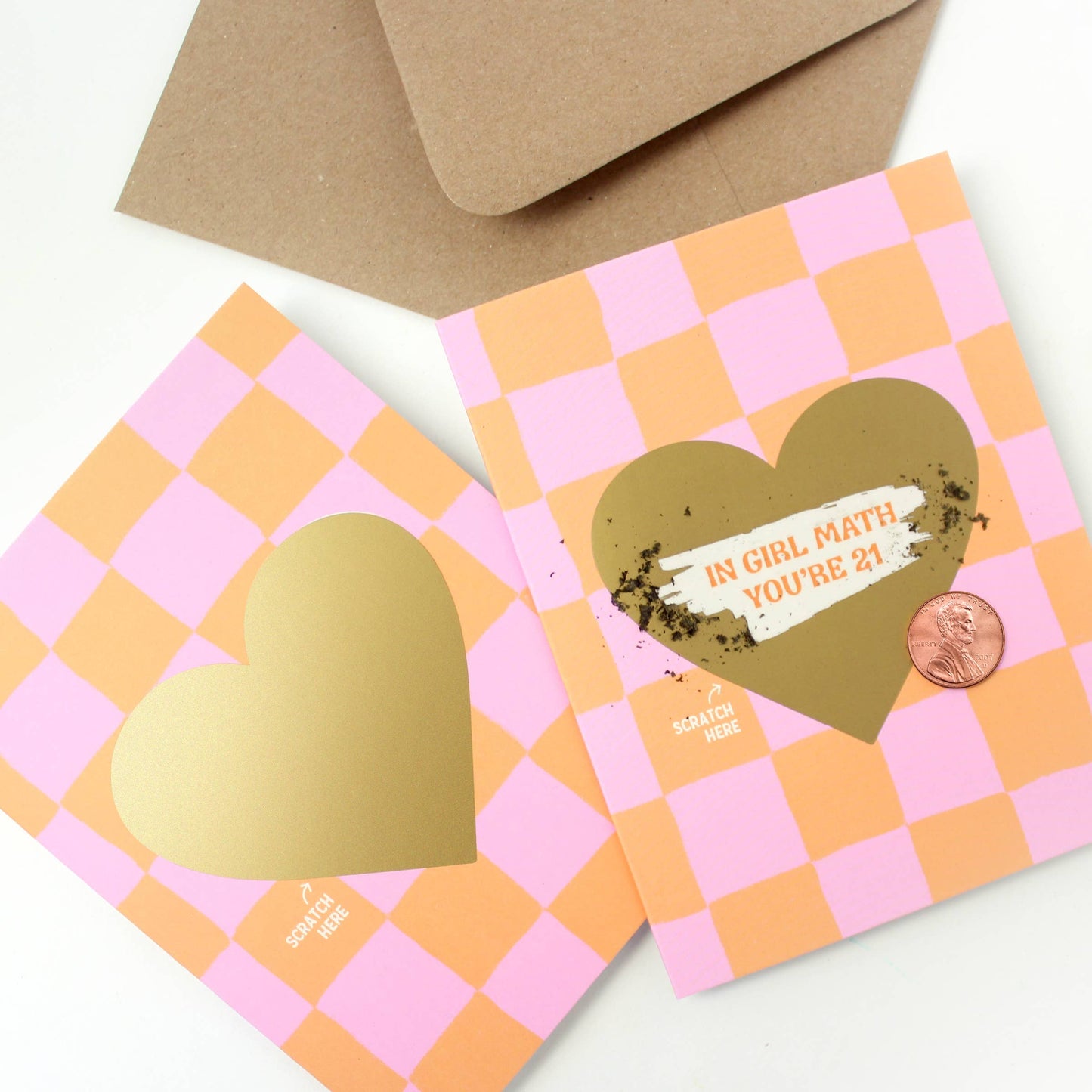 Scratch-off Card -  Girl Math Birthday Card