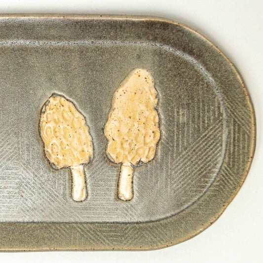 Morel Mushroom Handmade Ohio Ceramic 10" Platter