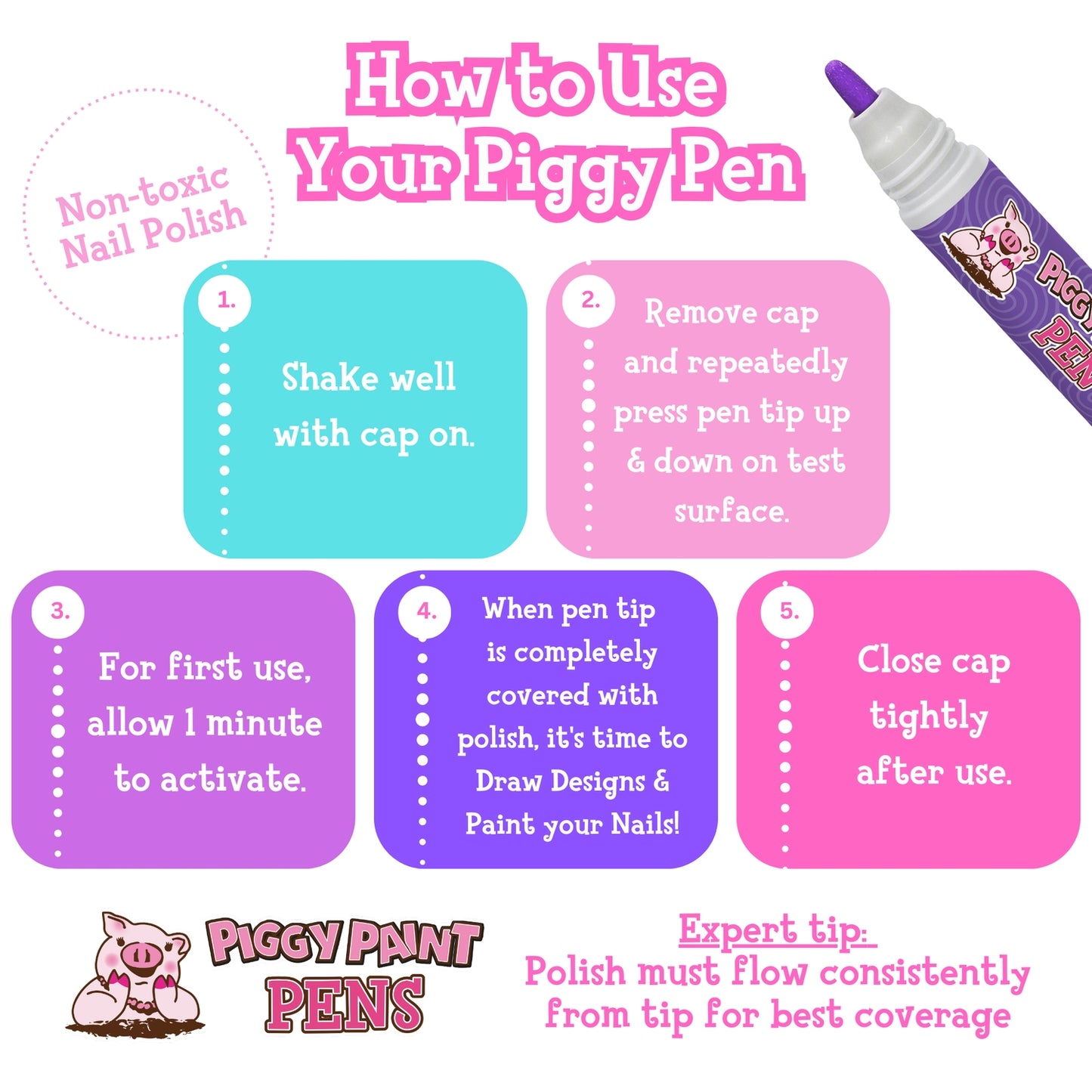 Piggy Paint Pen - Razzle Red