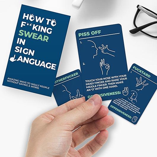 Swoon Sign How To Swear In Sign Language Card Pack – Swoon Gift Shop Milwaukee