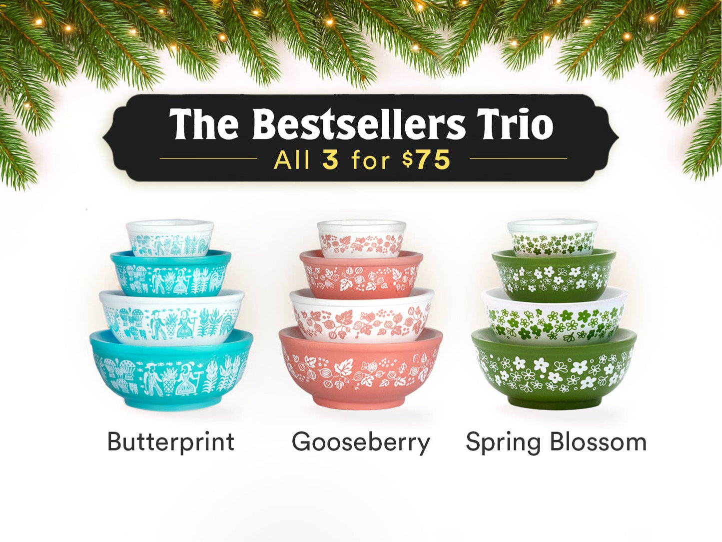 Mini Pyrex-Inspired Mixing Bowls – Retro Stackable Set