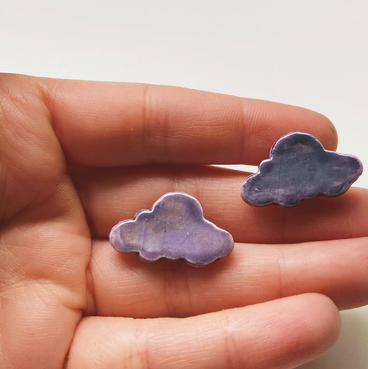 Cloud Studs- Purple