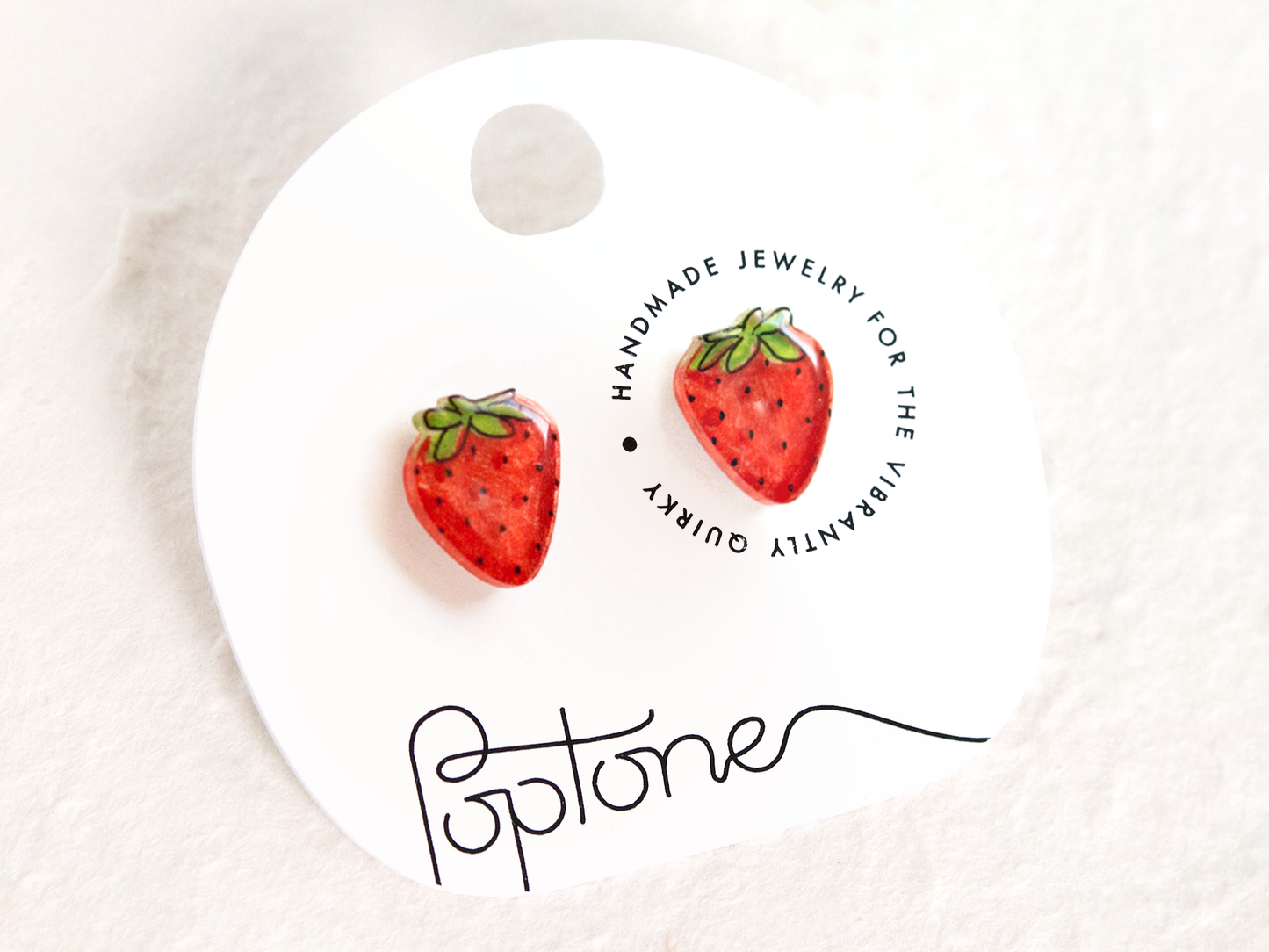 Cute Strawberry Fruit Summer Stud Earrings