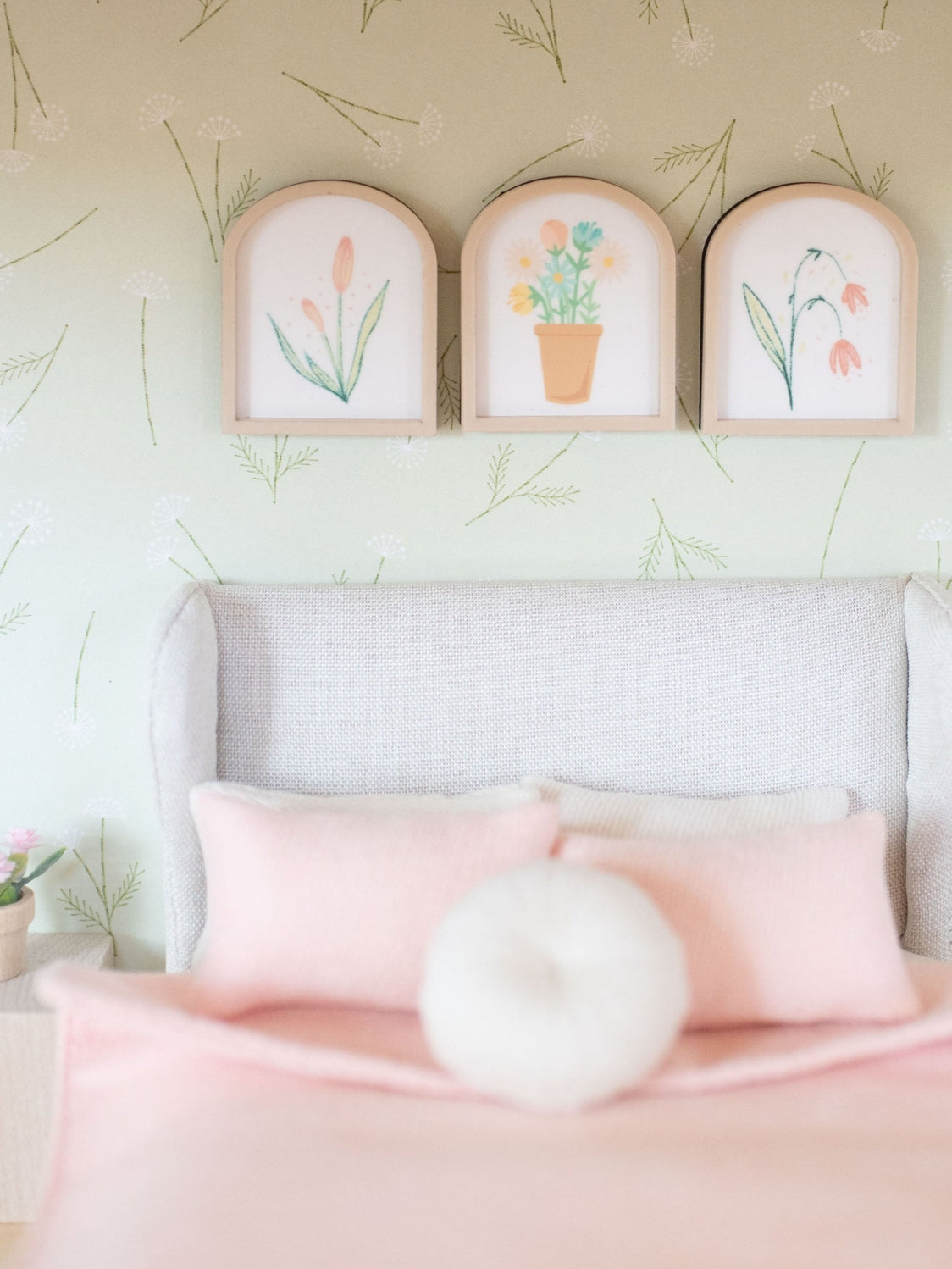 Dollhouse Arched Floral Wall Print