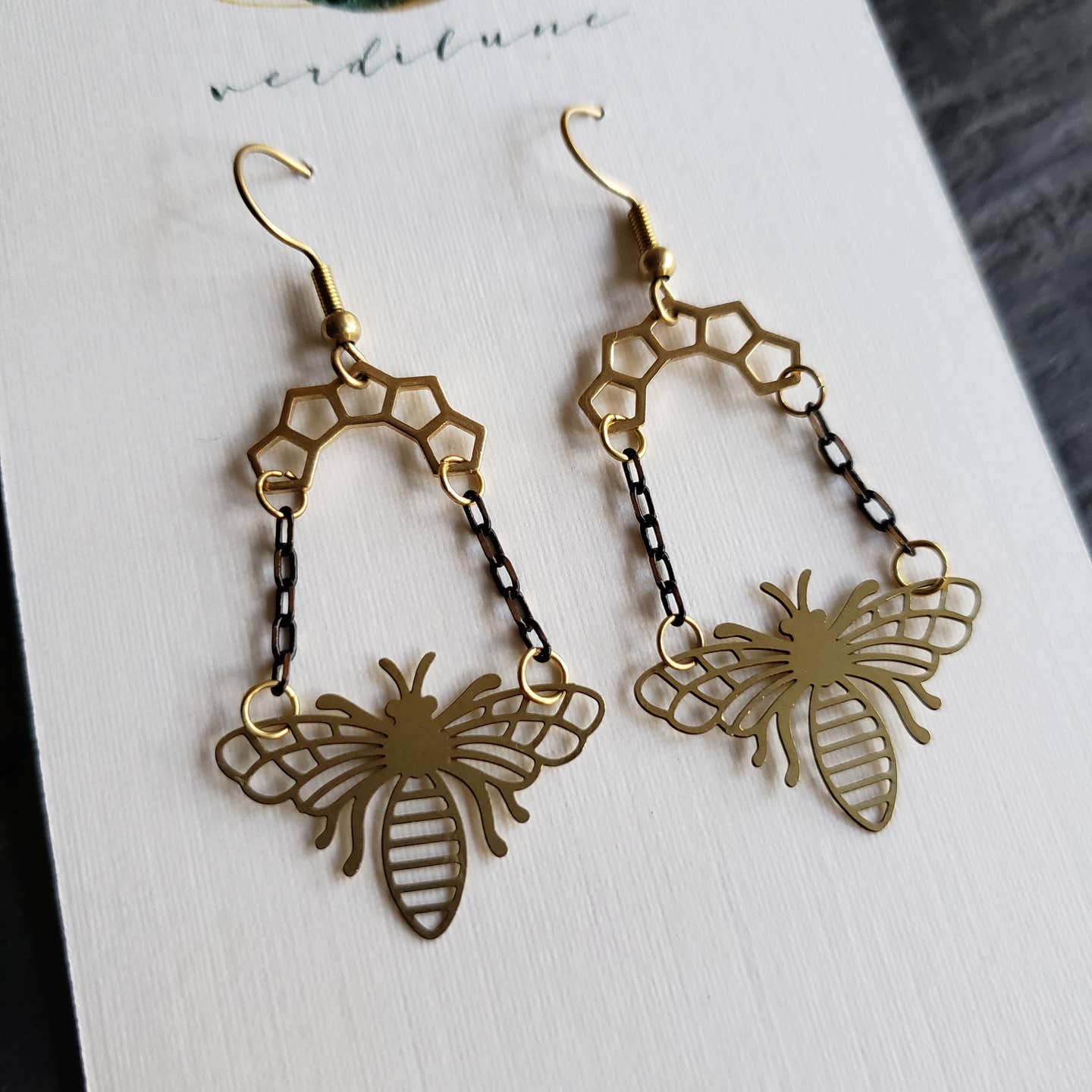 Queen Bee - Mixed Metal Earrings