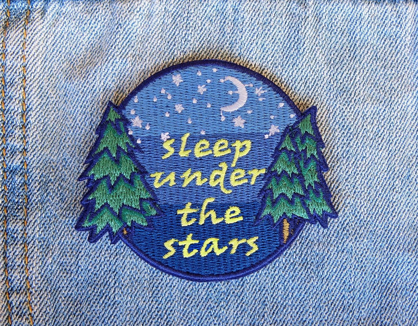 Sleep Under The Stars Embroidered Iron-on Patch