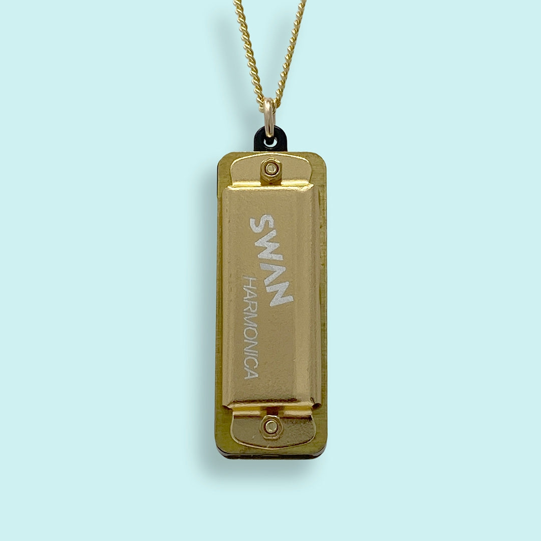 Golden Harmonica Necklace