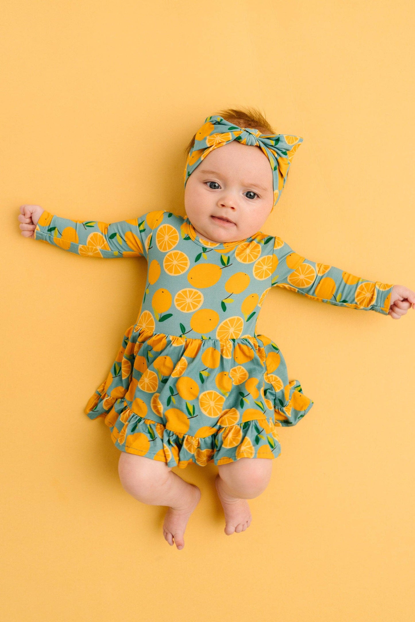 Orange Breeze Bodysuit Bamboo Dress