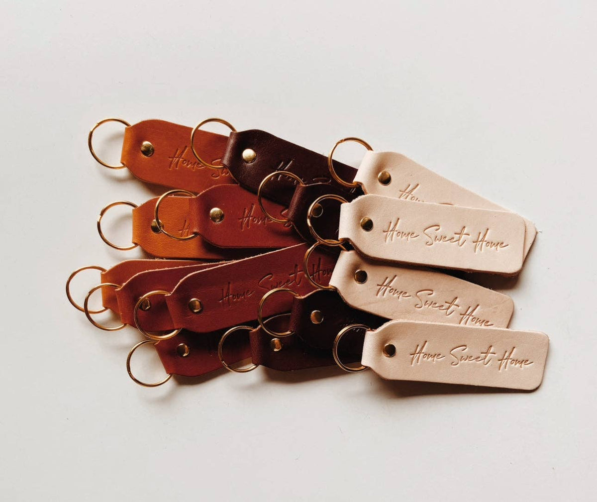 "Home Sweet Home" Script Keychain