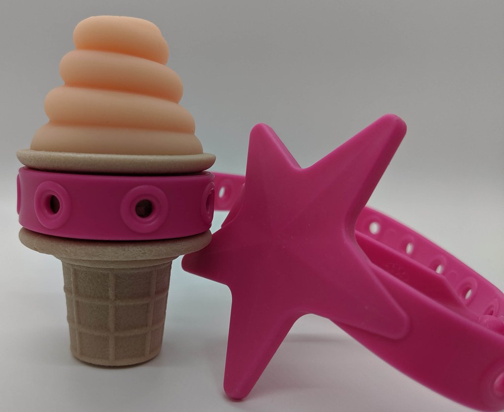 Ice Cream Teether Adorable Orange