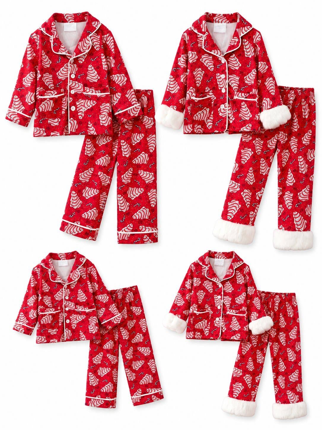 Christmas Tree Cake Family Matching Pajamas