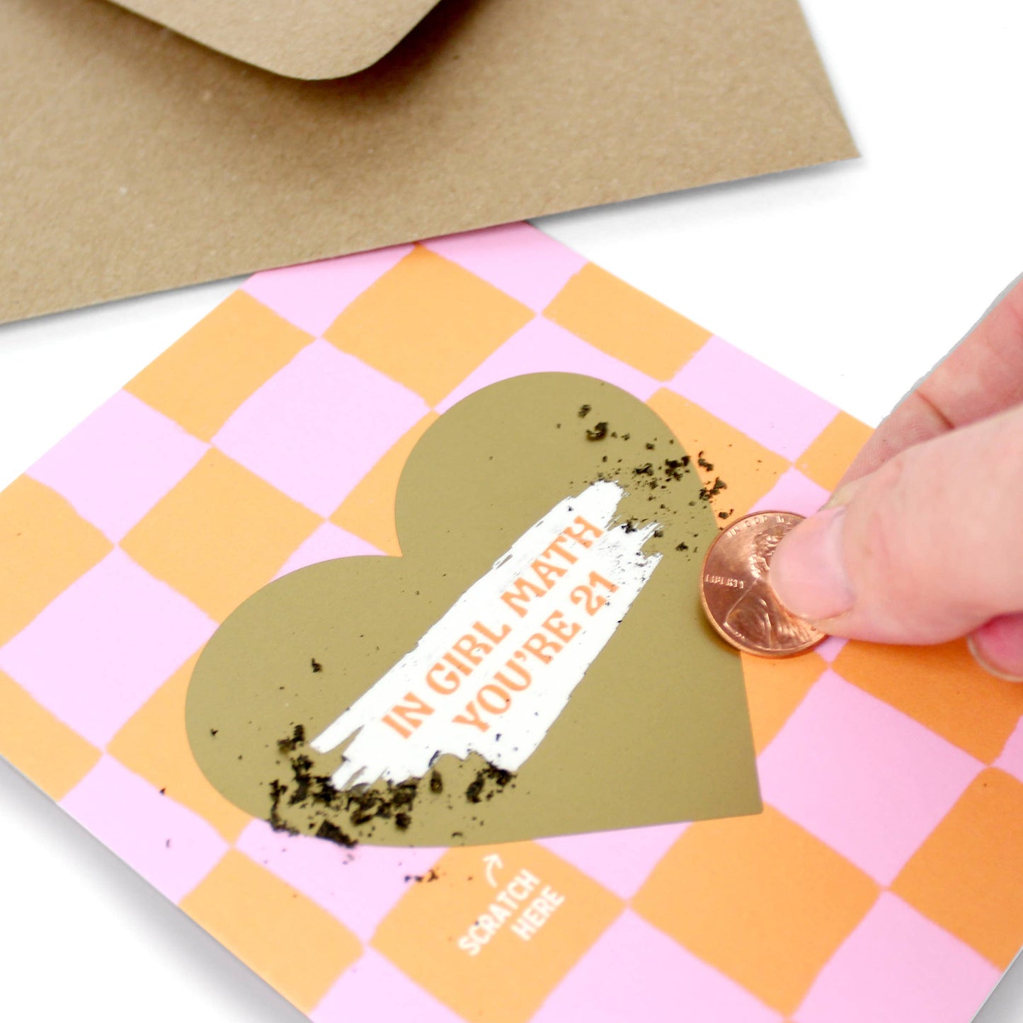 Scratch-off Card -  Girl Math Birthday Card