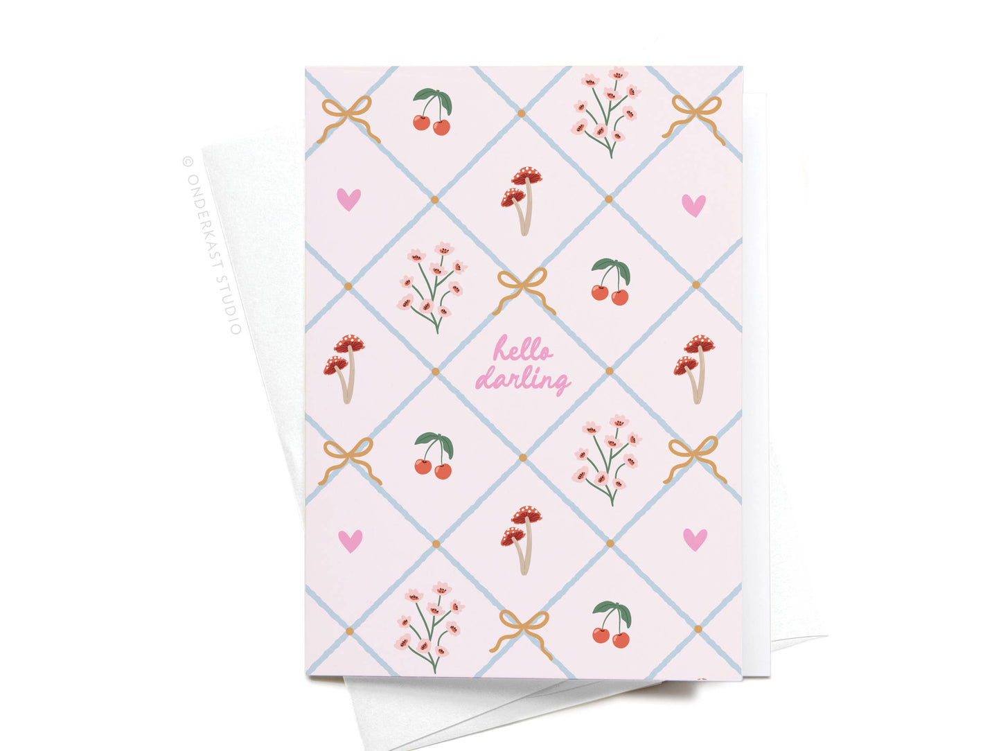 Boxed Set of 10 Hello Darling Coquette Folded Notes