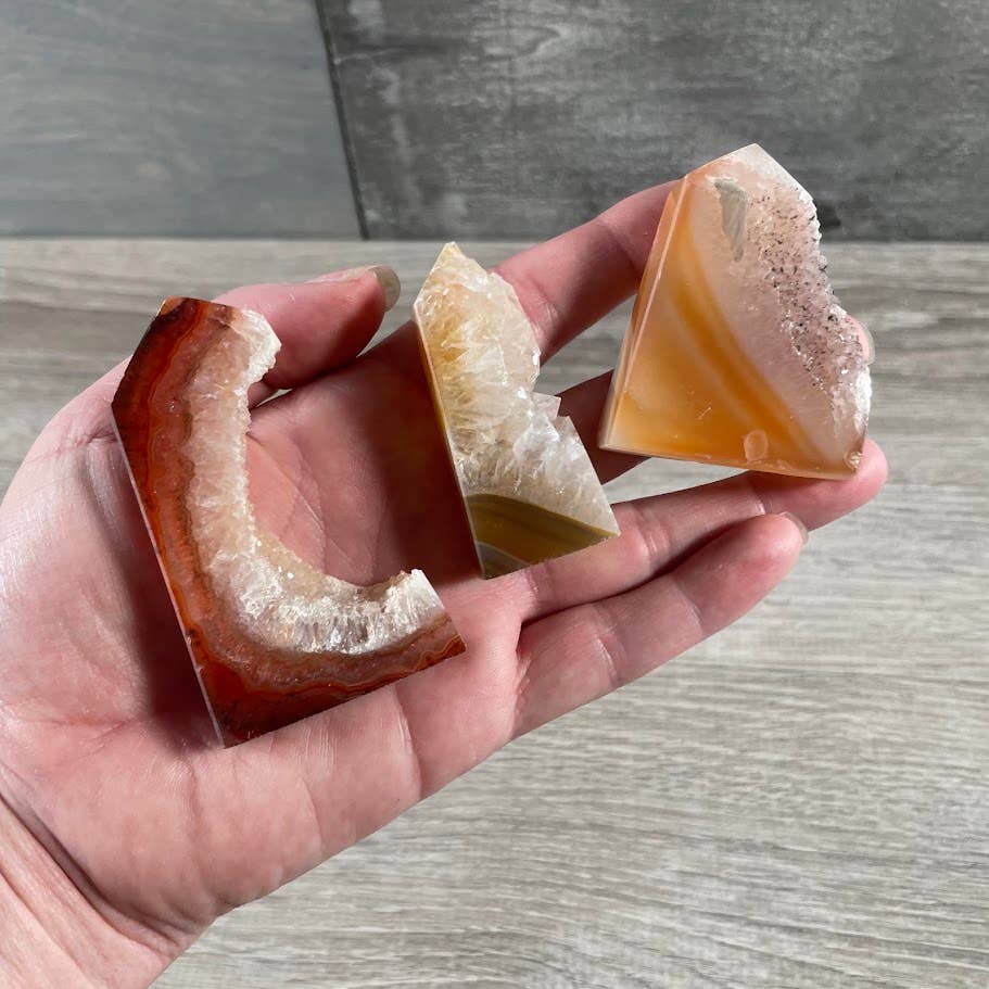 Carnelian Druzy Obelisk Tower - Crystal Energy Point