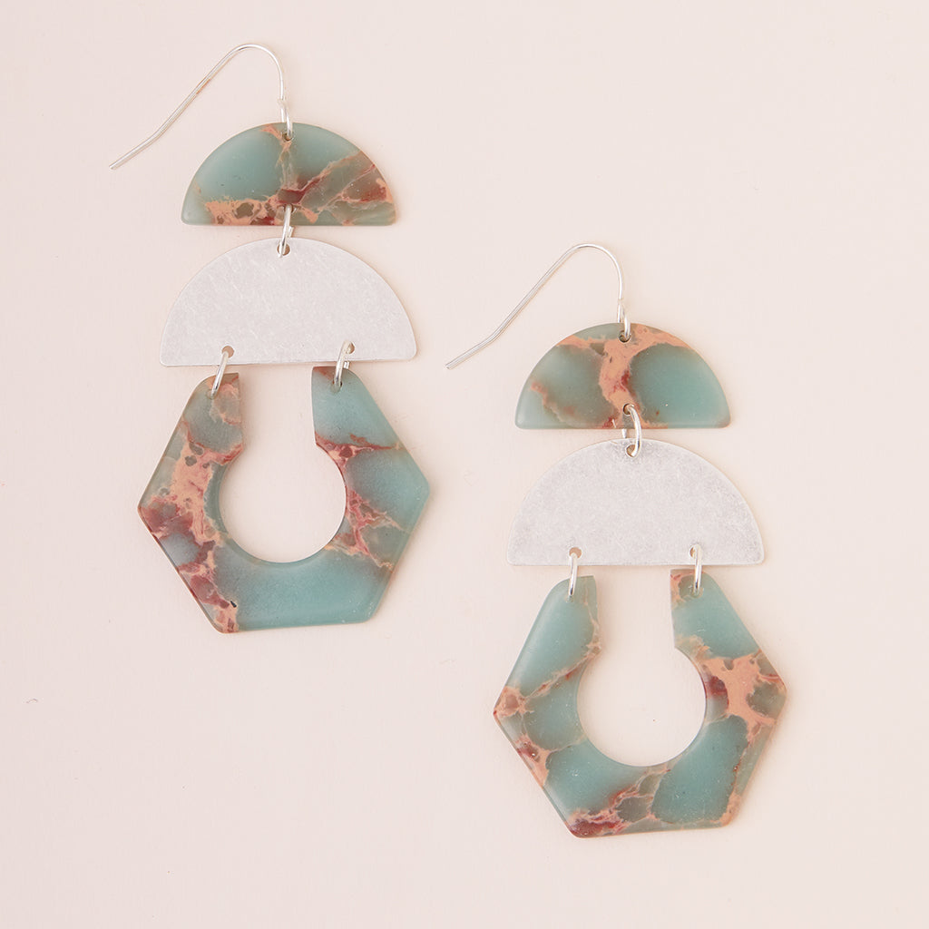 Stone Cutout Earrings