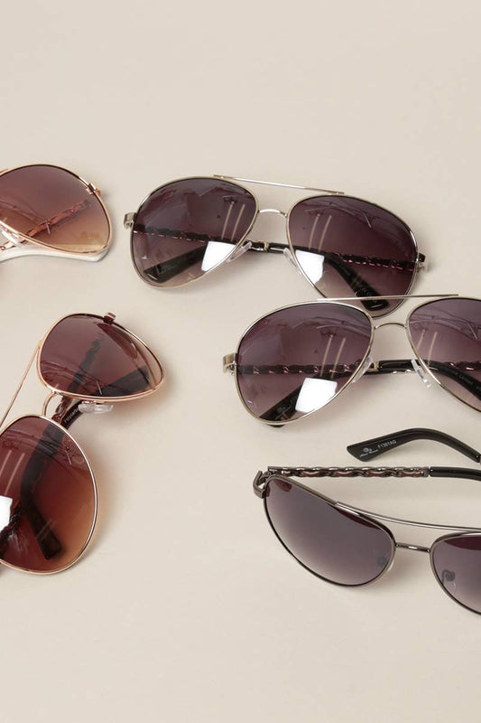 Chain Detail Aviator Sunglasses