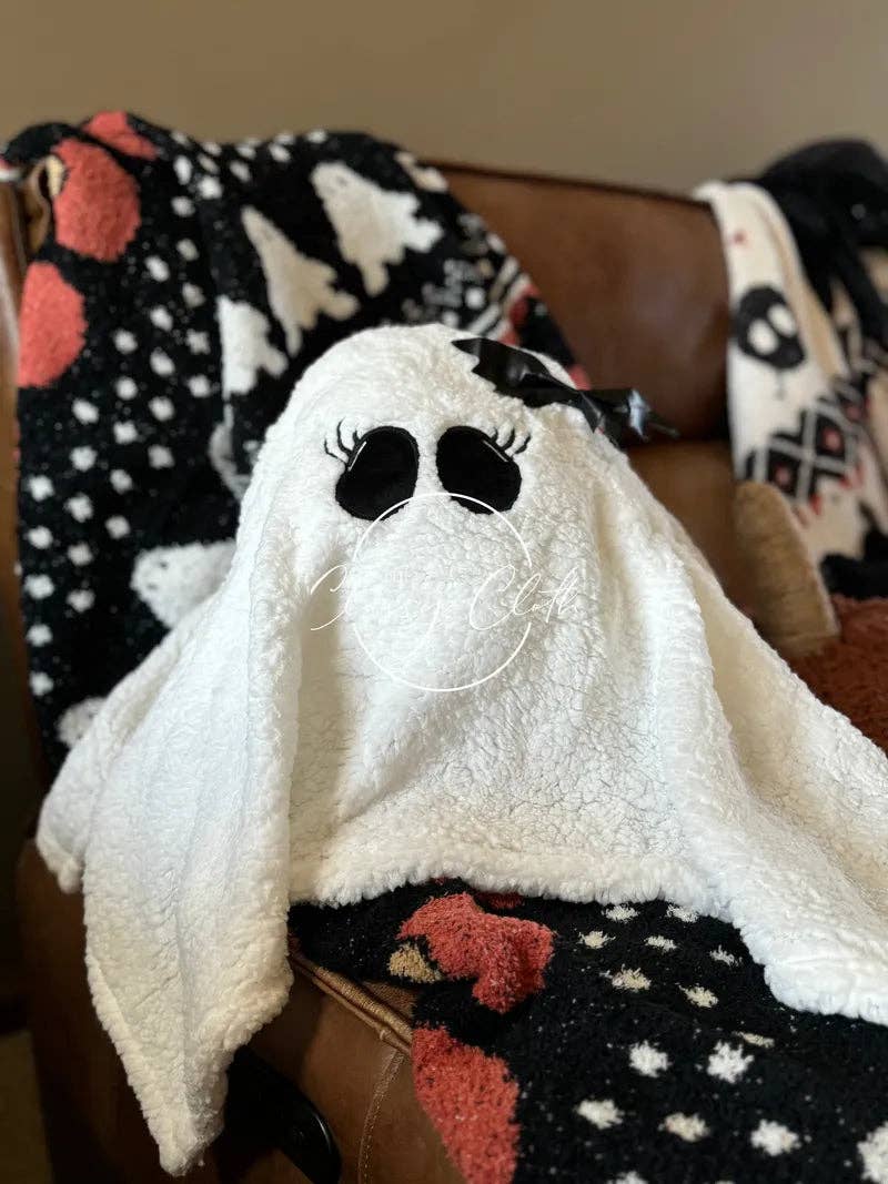Halloween Sherpa Pillow - Ghost ETA AUG 26