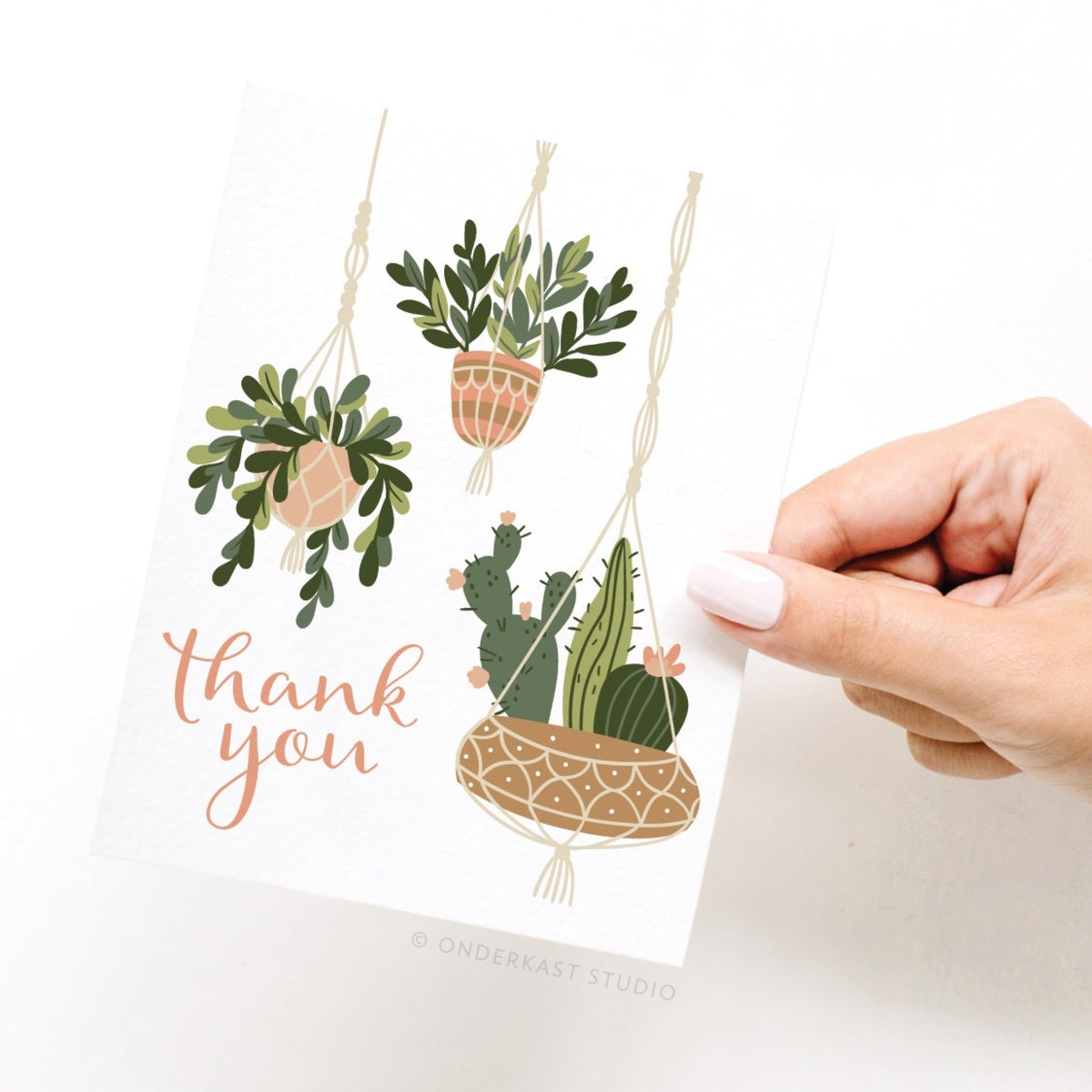 Thank You Hanging Plants and Succulents Card
