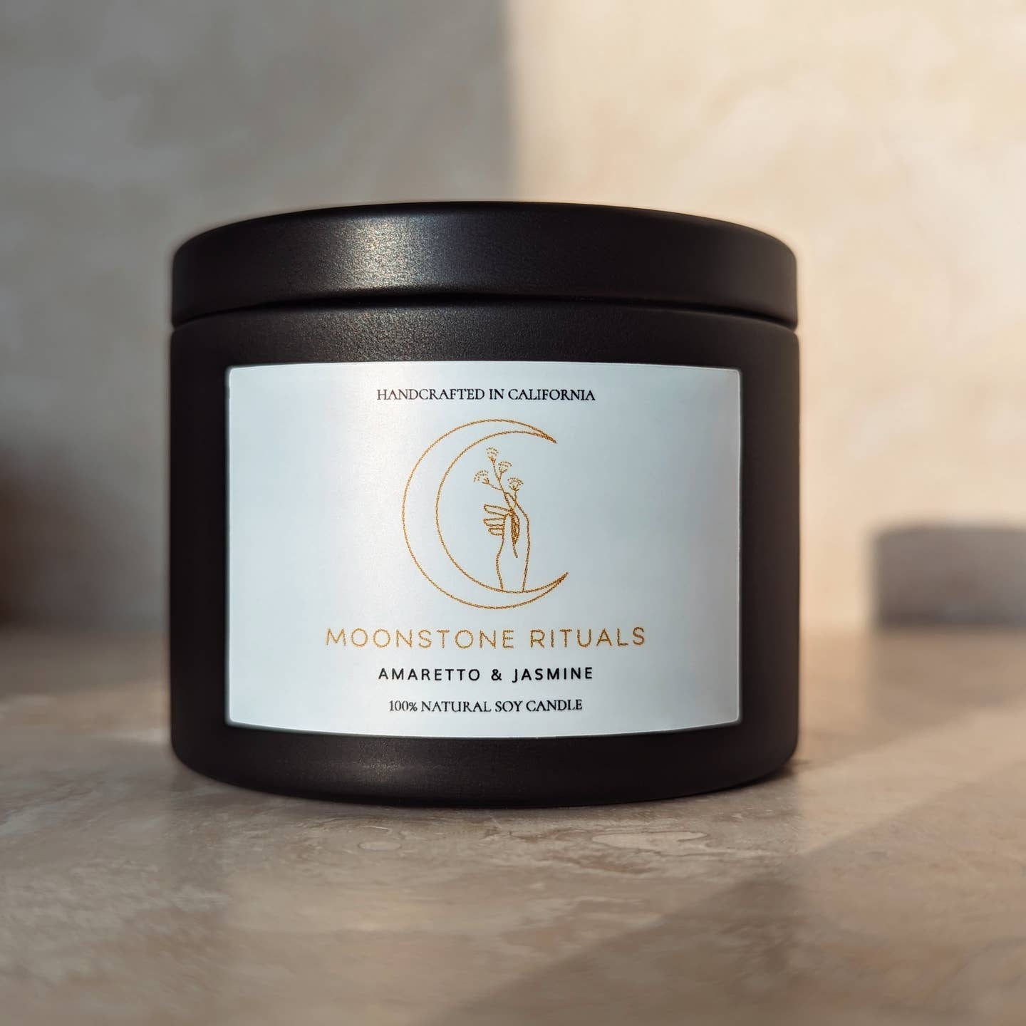 Amaretto & Jasmine Candle by Moonstone Rituals