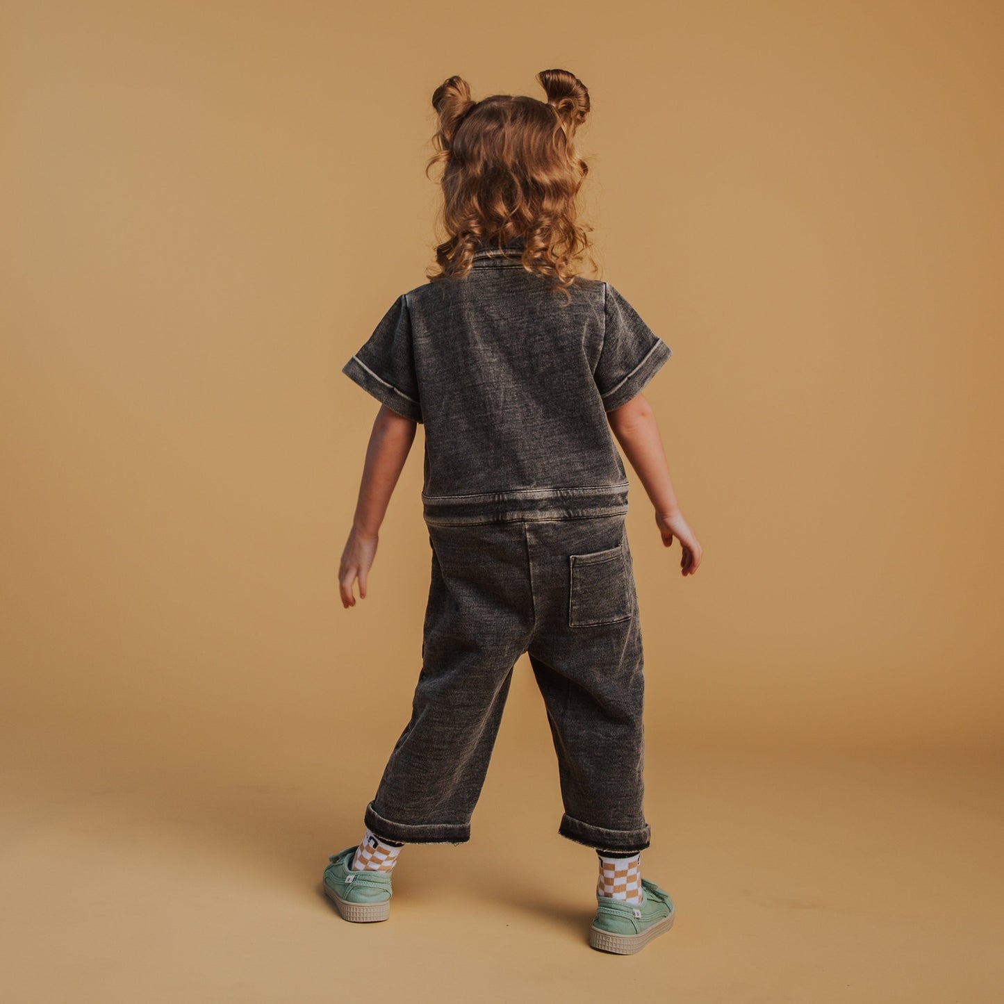 Coverall Black Washed Denim
