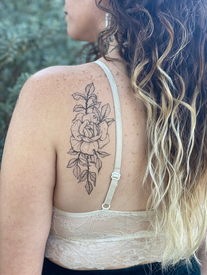 Rose Blossom Temporary Tattoo 2-Pack