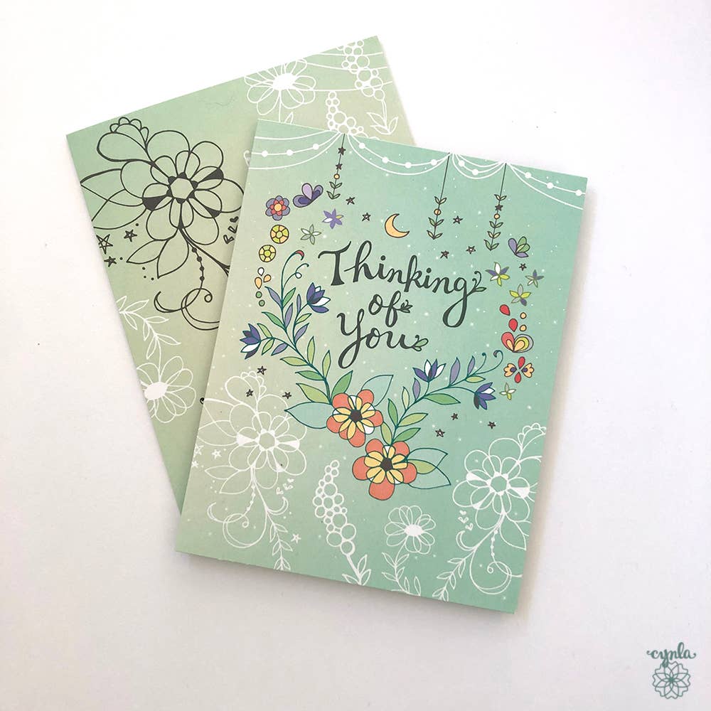 Thinking of You Flowers Card