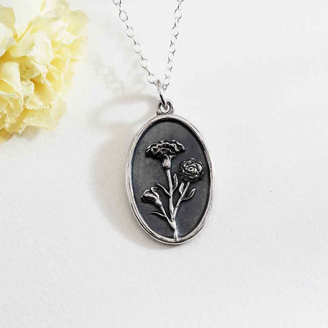 Sterling Silver Birthflower Necklaces