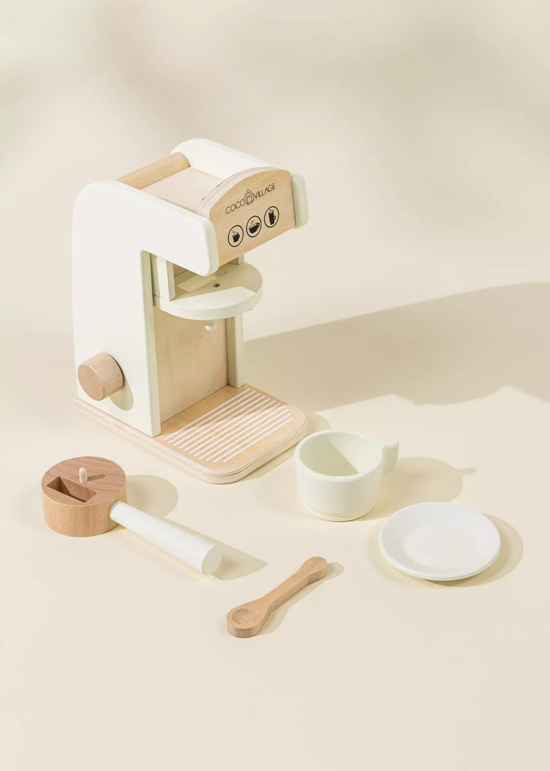 Wooden Coffee Maker Set - Seafoam