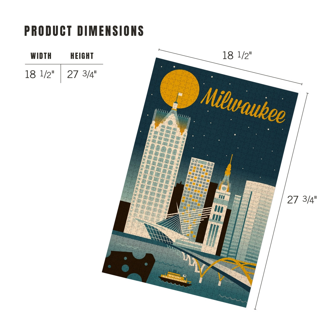 Milwaukee Retro Skyline 1000 Piece Puzzle