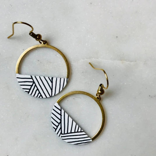Crescent Hoop Earrings-Assorted Styles