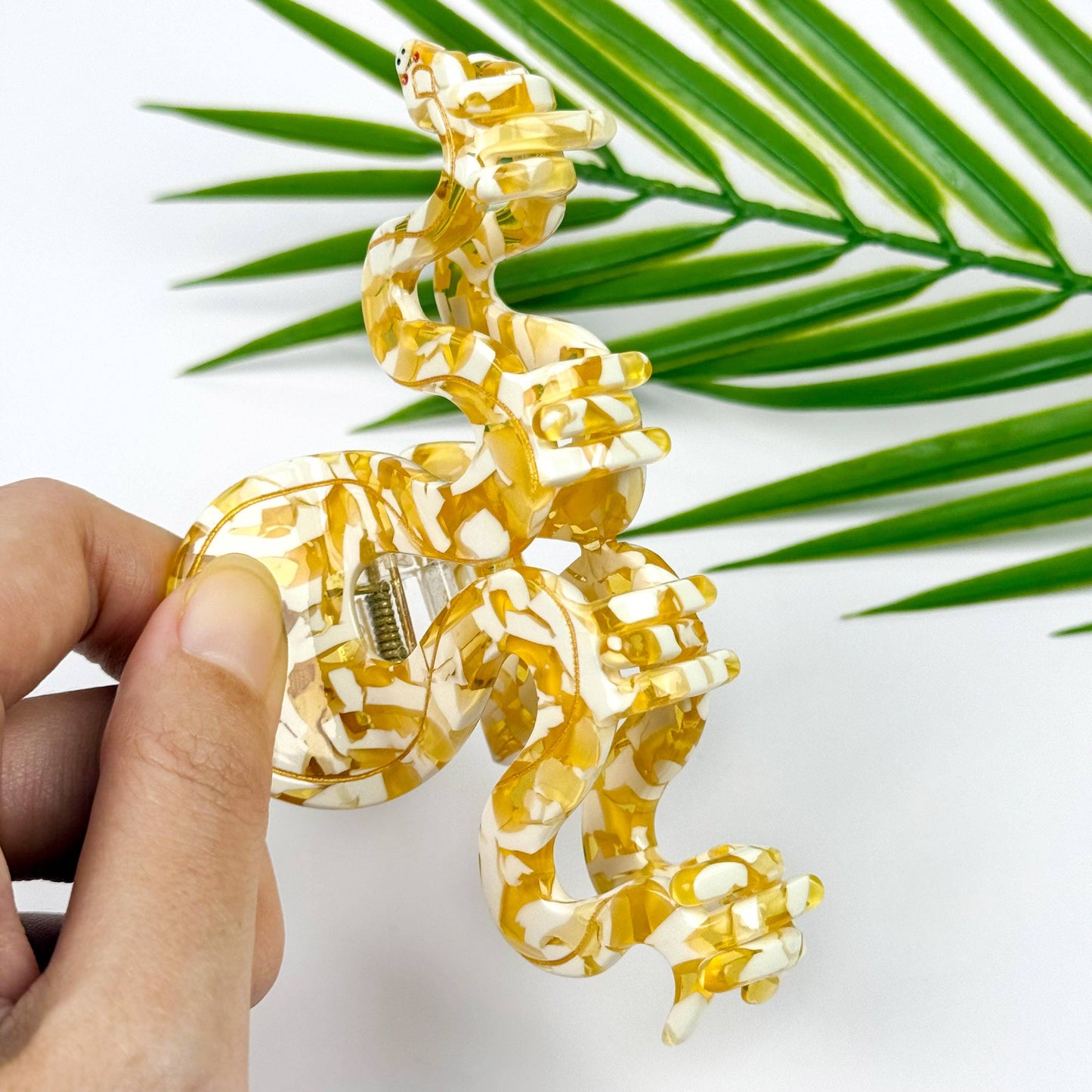 Cool Python Claw Clip, Yellow Snake Hair Clip