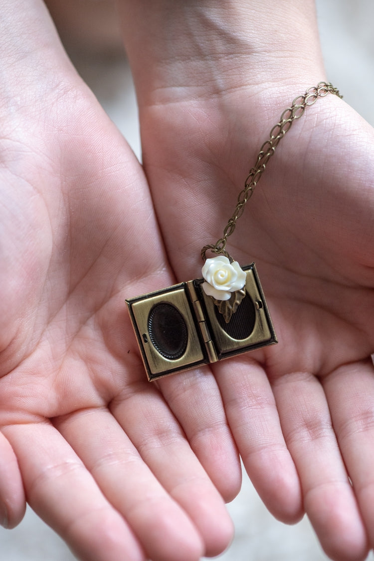 Book Locket Necklace