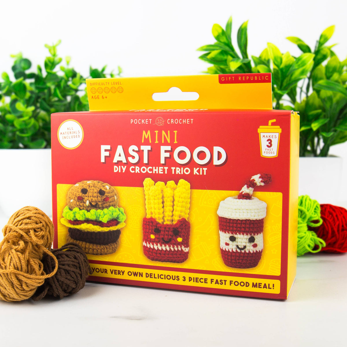 Pocket Crochet Craft Kits - Mini Fast Food