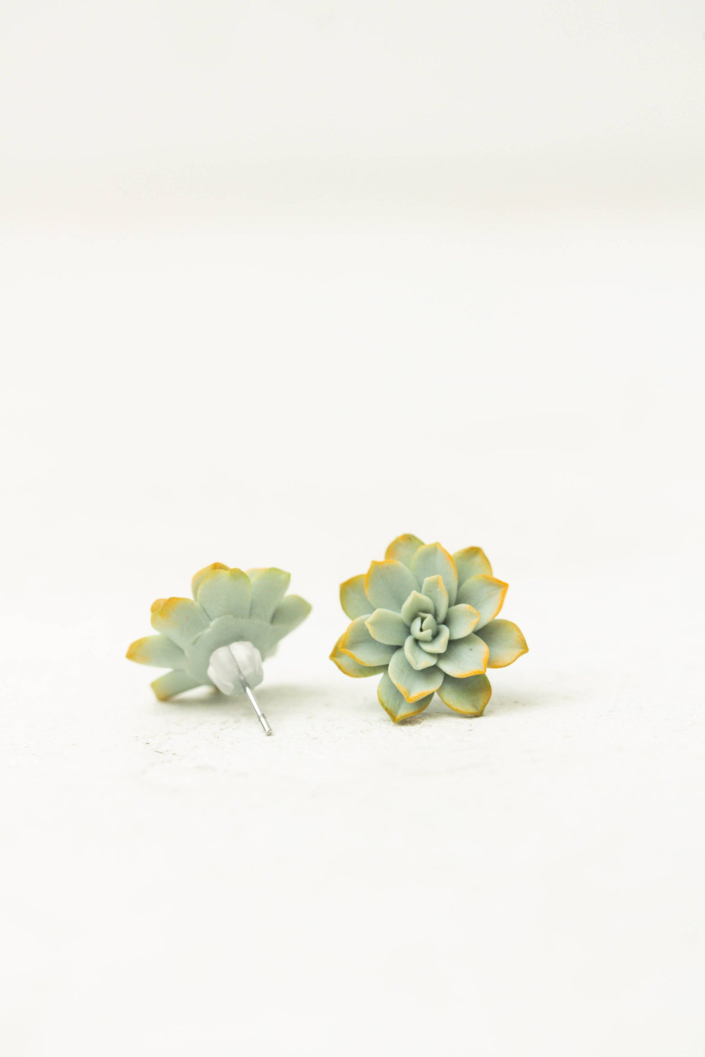 Mini Succulent Polymer Clay Stud Earrings