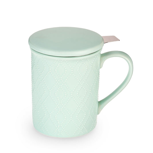 Annette Souk Mint Ceramic Tea Mug & Infuser by Pinky Up