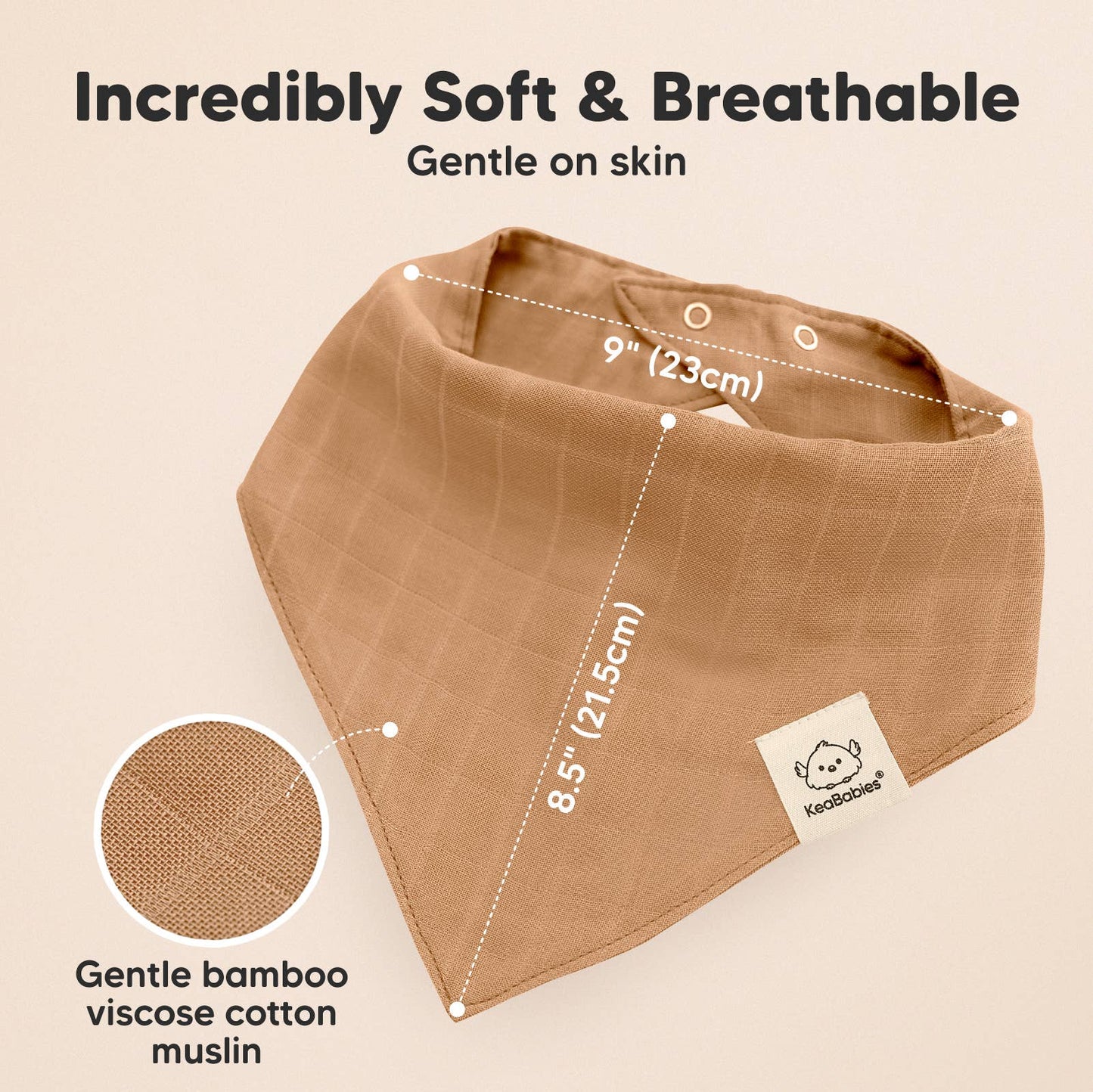 8pk Lumi Muslin Baby Bibs