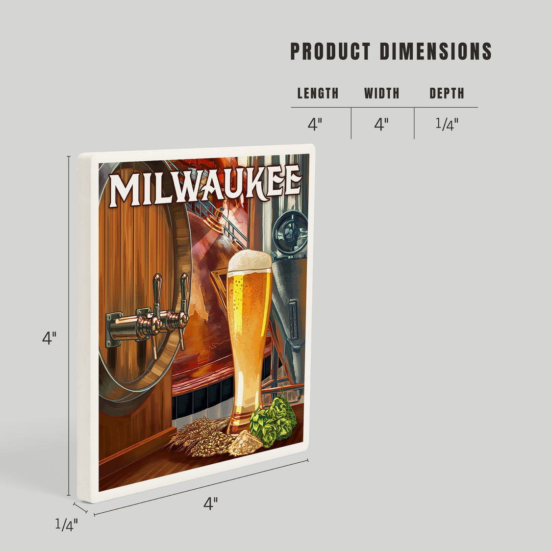 Milwaukee Art Of The Beer Ceramic Coaster