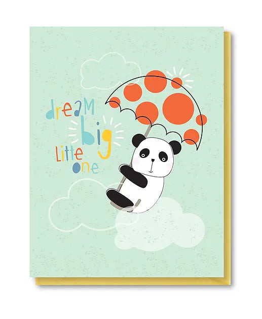 Dream Big Little One Baby Card by Doodle Bird Design