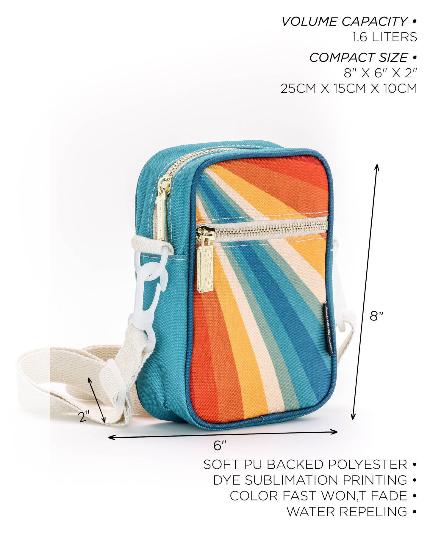 Retro Rainbow Mini Brick Bag