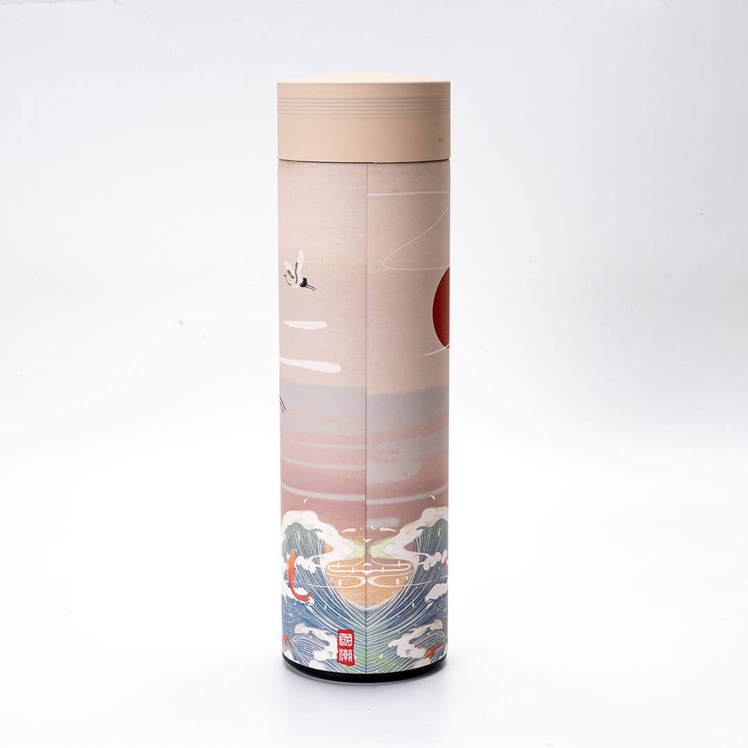 Waves And Cranes 17oz Vacuum Insulated Stainless Steel Thermos Flask