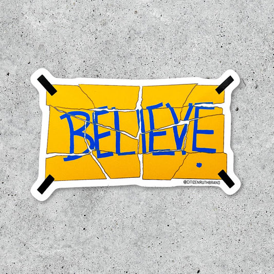 Ted Lasso Torn Believe Sign Sticker