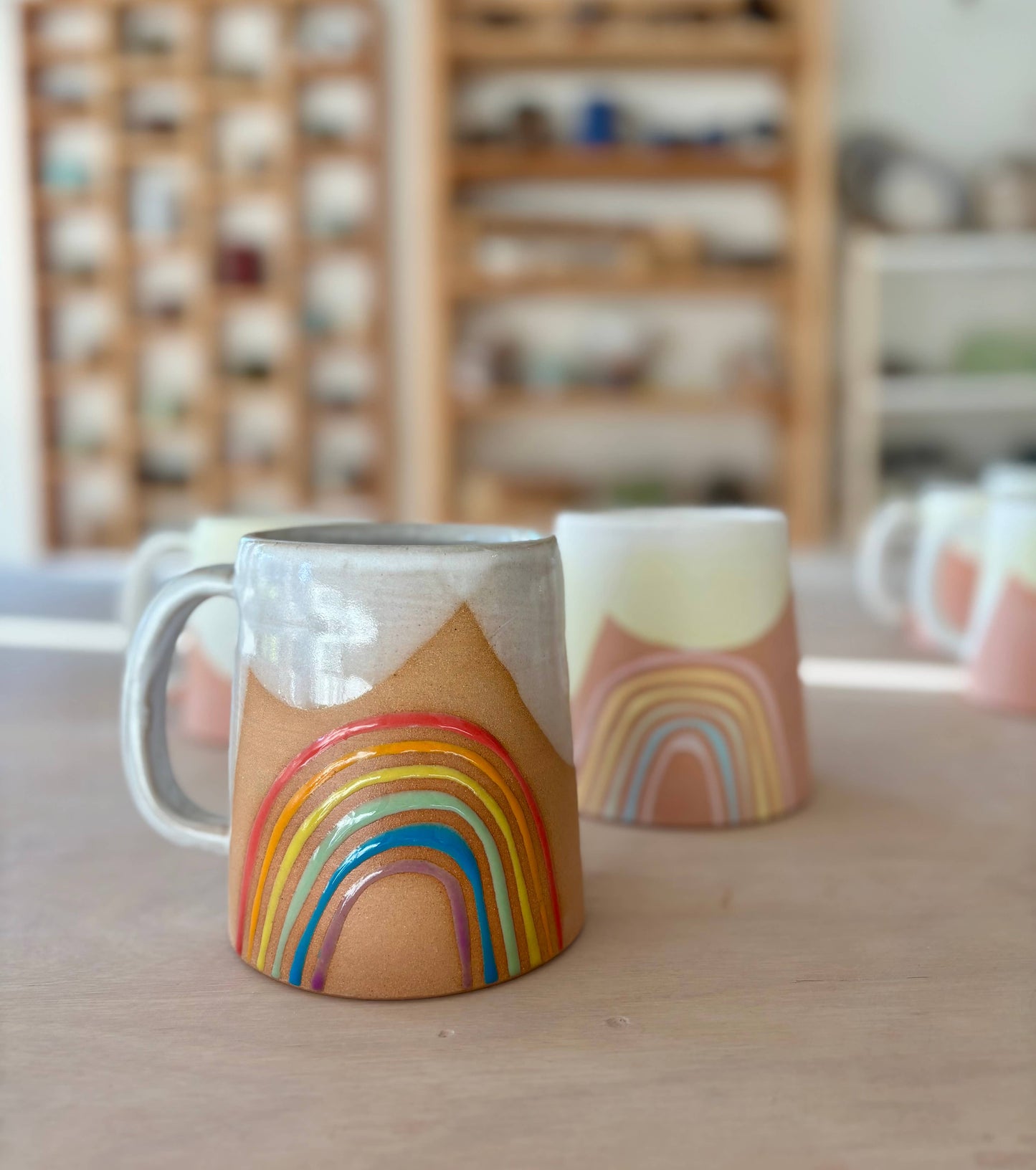 Rainbow Mug Handmade Ceramic