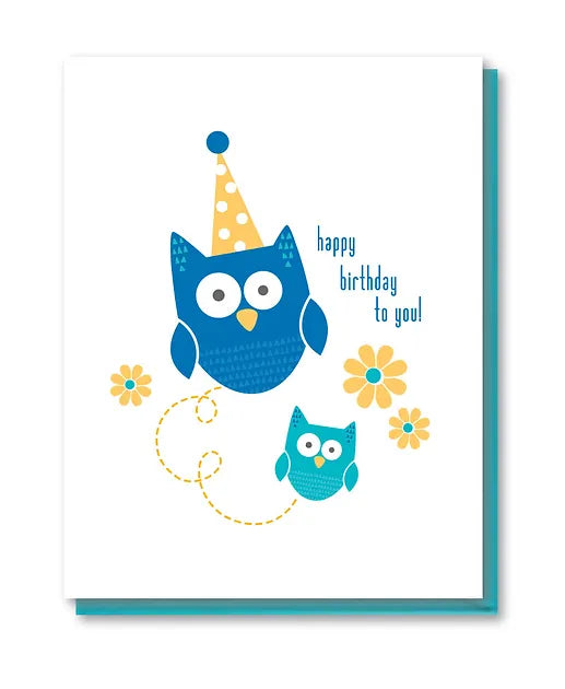 Happy Birthday Owls by Doodle Bird Design