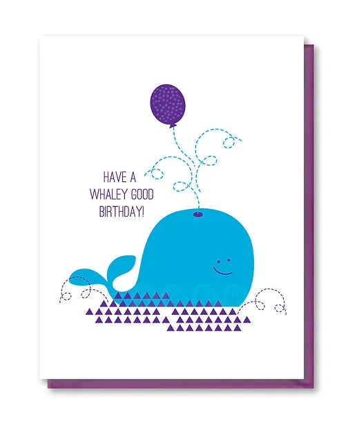 Whaley Good Birthday Card by Doodle Bird Design