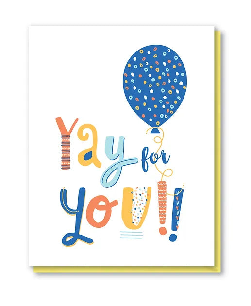 Yay For You Birthday Card by Doodle Bird Design